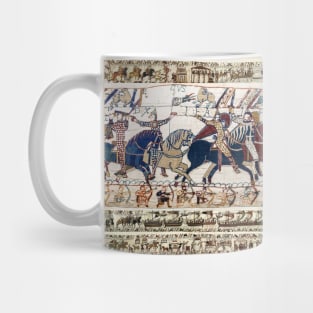 THE BAYEUX TAPESTRY ,BATTLE OF HASTINGS ,NORMAN KNIGHTS HORSEBACK Mug